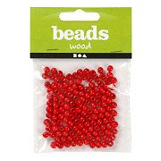 Wooden Beads Red, 150pcs.