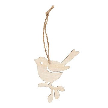 Houten Hanger Vogel, 9cm