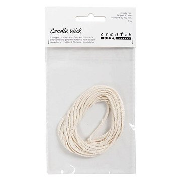 Wick for Baptized (dia. 22-30 mm) and Cast Candles (dia. 60-80 mm), 3m