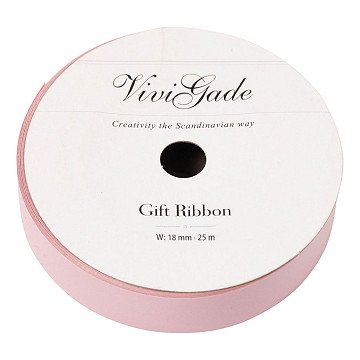 Gift ribbon Matte Light Red, 25m