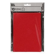 Umschlag Rot, 11,5x15cm, 10 Stk.