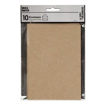 Envelope Natural, 11.5x15cm, 10 pcs.