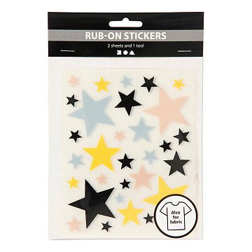 Rub-On Stickers Sterren,  2 Vellen