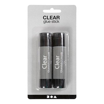 Transparent Glue Stick, 2 pcs.