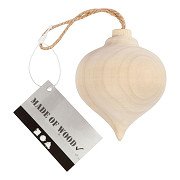 Pendant Pointed Wooden Christmas Ball