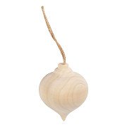 Pendant Pointed Wooden Christmas Ball
