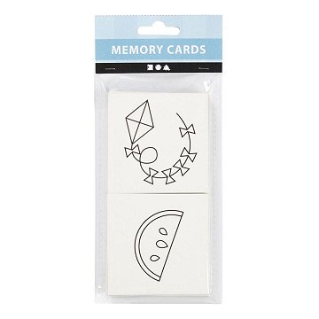 Memo Cards White, 13 Pairs
