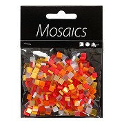 Mini Mozaiek Rood/Oranje 5x5mm, 25 gram