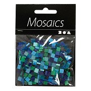 Mini Mozaiek Blauw/Groen 5x5mm, 25 gram