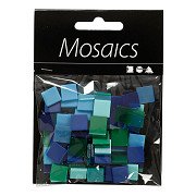 Mini-Mosaik Blau/Grün 10x10mm, 25 Gramm