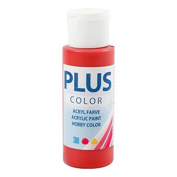Plus Color Acrylic Paint Christmas Red, 60 ml