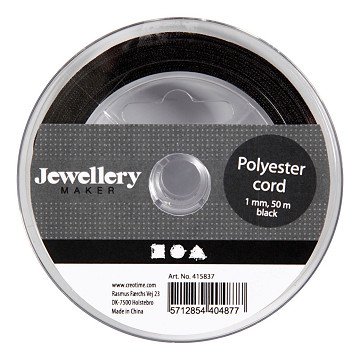 Polyester Cord Black, 50m