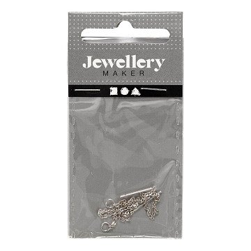 Earrings from Chain Silver Plated, 1 Pair