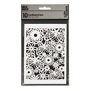 Patterned cardboard White, 10 pcs.