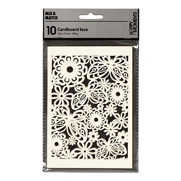 Patterned cardboard Off-white, 10 pcs.