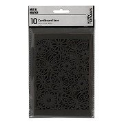 Patterned Cardboard Black, 10 pcs.