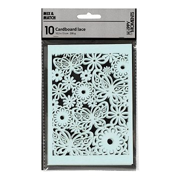 Patterned cardboard Light blue, 10 pcs.