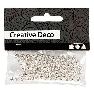 Beads Silver, 100 pcs.