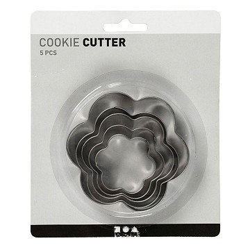 Flower cookie cutters, 5 pcs.