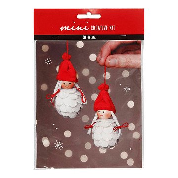 Kreatives Mini-Set zum Basteln von Weihnachtselfen-Anhängern
