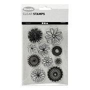 Silicone Stamps Flowers, 1 Sheet
