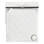 Topflappen Weiß 20x20cm, 1 Paar