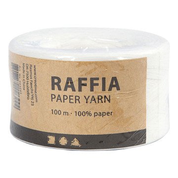 Paper Raffia Yarn White, 100m