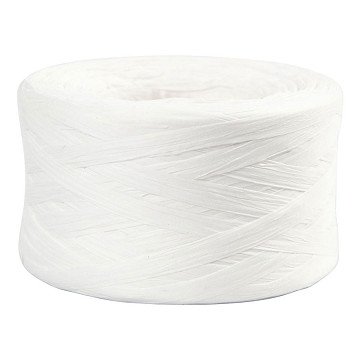 Papierbastgarn Weiß, 100m