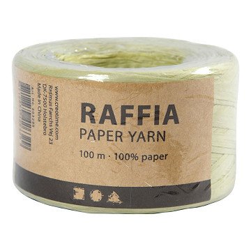 Paper Raffia Yarn Light Green, 100m