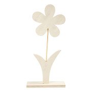 Wooden Flower with Base, 26cm