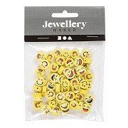 Figure beads Smiley, 60 pcs.