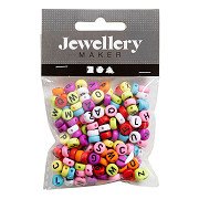 Round Letter Beads Various Colors, 25 grams