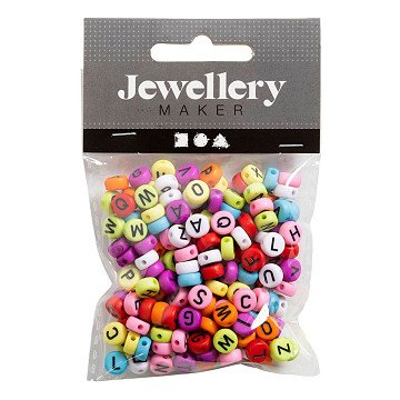 Round Letter Beads Various Colors, 25 grams