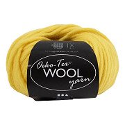 Wool yarn Yellow, 50m