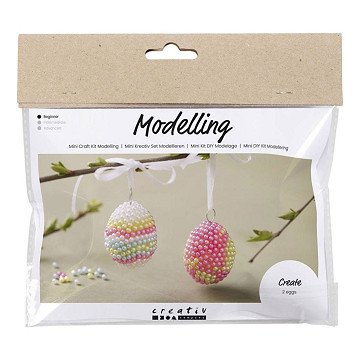 Mini Hobby Set Modeling Egg with Beads, 2 pcs.