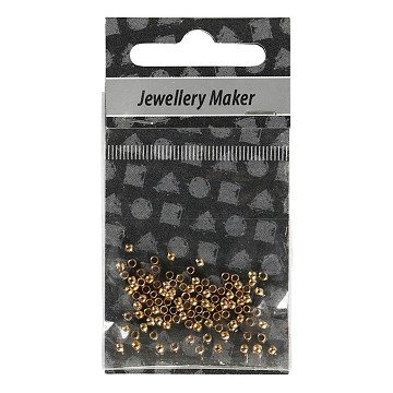 Crimp Beads Gold Plated, 100 pcs.