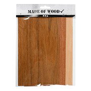 Bamboo Veneer Beech Oak Mahogany, 3 Sheets