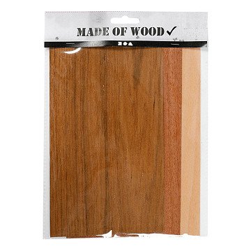 Bamboo Veneer Beech Oak Mahogany, 3 Sheets