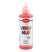 Window Color Sticker en Glasverf - Rood, 90ml