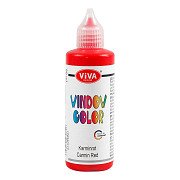 Fensterfarbe, Aufkleber und Glasfarbe – Karminrot, 90 ml
