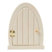 Wooden Miniature Door with Hinges, 13x10cm