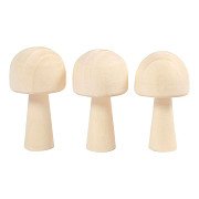 Wooden Mushroom, 3 pcs.
