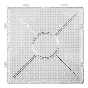 Bügelperlen Steckplatte Clear Square 15x15cm, 2 Stk.