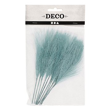Turquoise Artificial Feathers, 10 pcs.