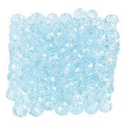 Faceted Beads Sea Blue, 100pcs.