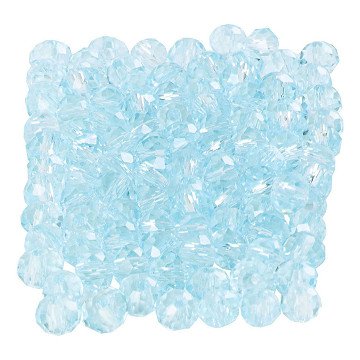 Faceted Beads Sea Blue, 100pcs.
