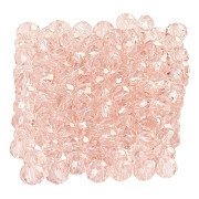 Faceted Beads Pink, 100pcs.