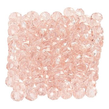 Faceted Beads Pink, 100pcs.