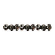 Faceted Beads Metallic Gray, 100pcs.