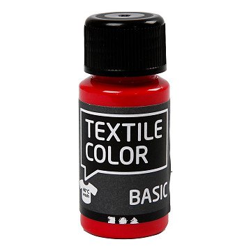 Textile Color Semi-dekkende Textielverf - Primair Rood, 50ml